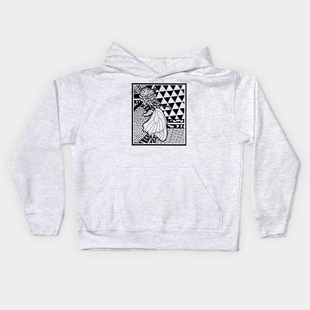 Background Zentangle Kids Hoodie by emilyjcurran 